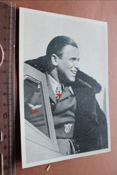 Foto AK - Ritterkreuzträger der Luftwaffe - Major Hans Philipp